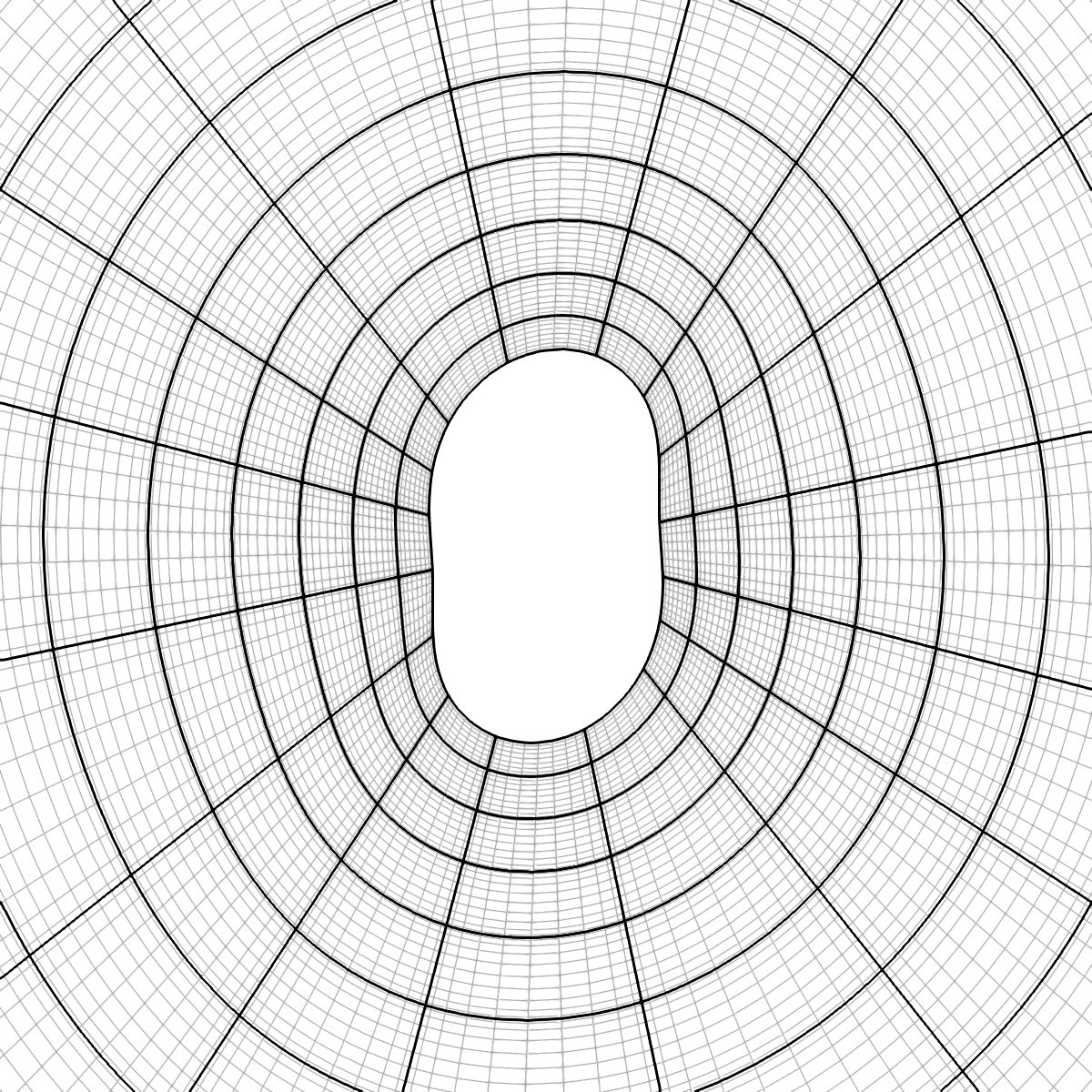 The subdomain decomposition for the ringdown problem.